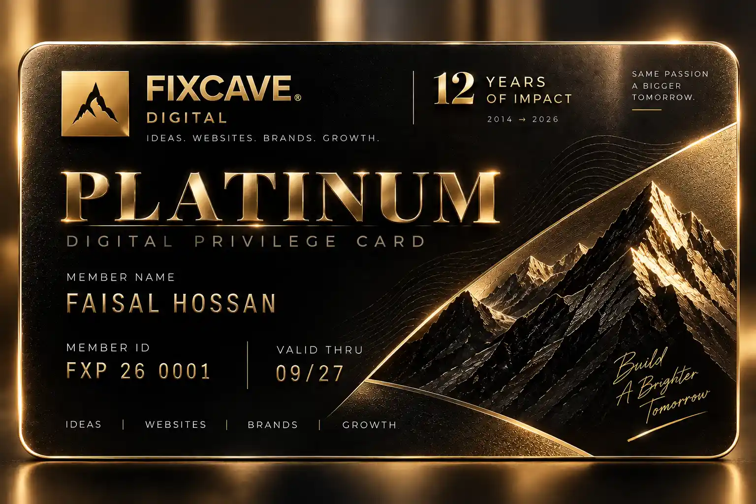 Fixcave Platinum Digital Privilege Card